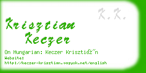 krisztian keczer business card